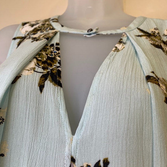 FP | Tree Swing Floral Oversized Choker Tank Top Sleeveless Tunic Mini Dress - Picture 8 of 12